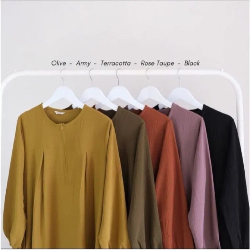 (COD) Gamis Jumbo LD 140 Crinkle Airflow Premium Gamis Polos Jumbo Crinkle Premium Kekinian