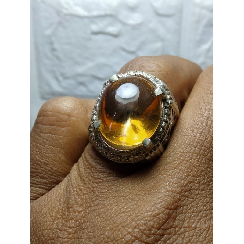 batu cincin yelow citrin kendit
