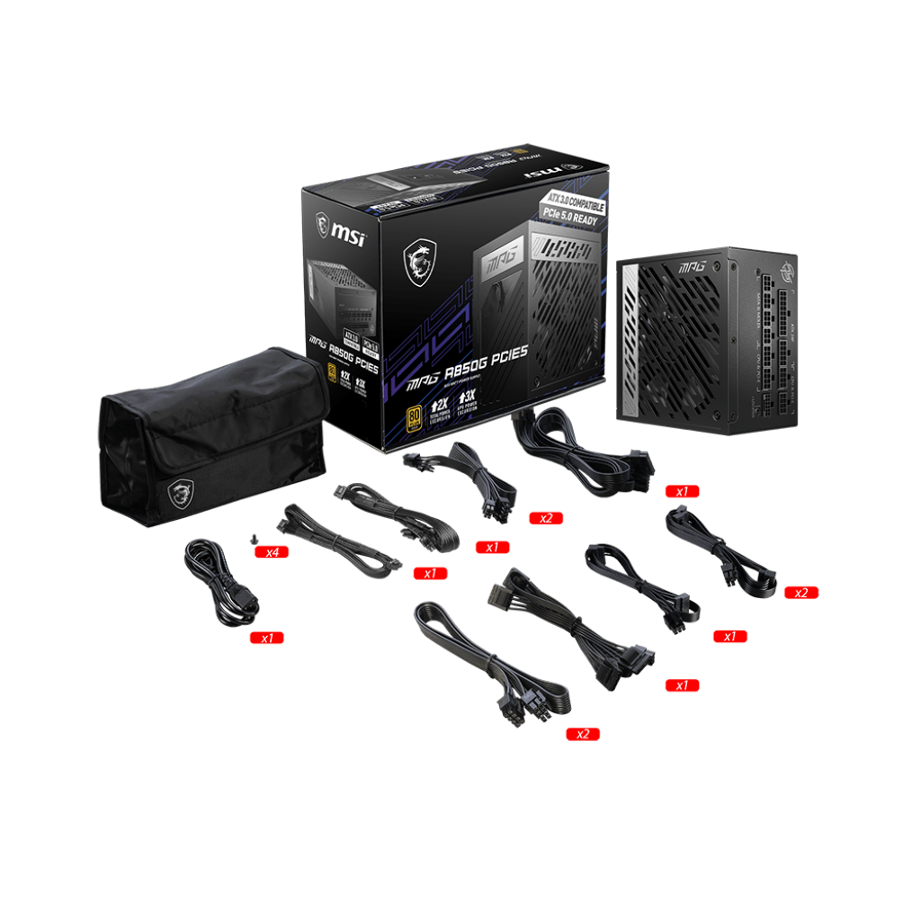 MSI MPG A850G PCIE5 | PSU 850W 80+ Gold Fully Modular PCIe 5.0