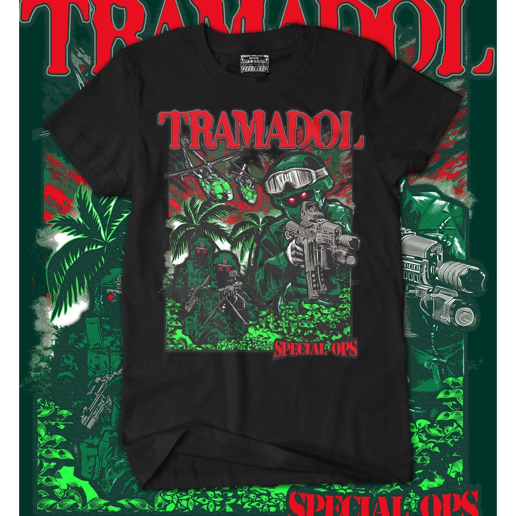 T'shirt TRAMADOL SPESIAL O.P.S|bahan tebal cotton combet 24s|kaos distro tramadol