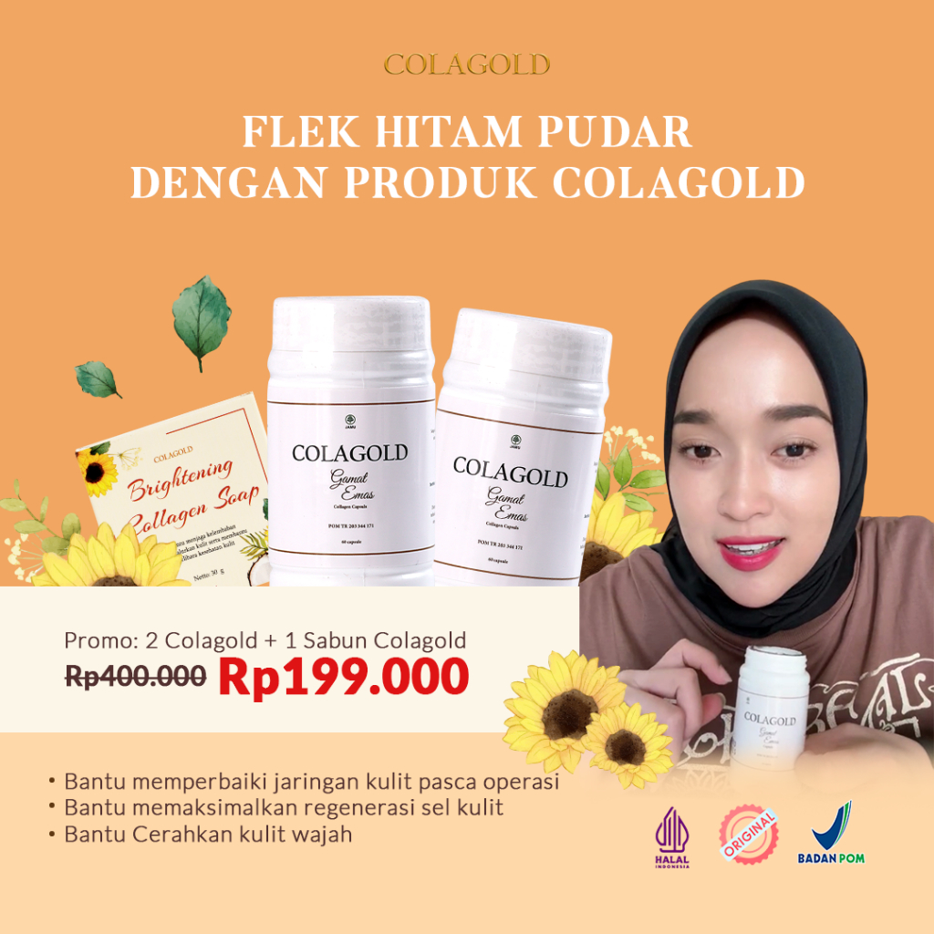 Kolagen Gold Obat Pemutih Badan Colagold Colagen ORI Glutacid D Vine Collagen Original 100% Ori Cola