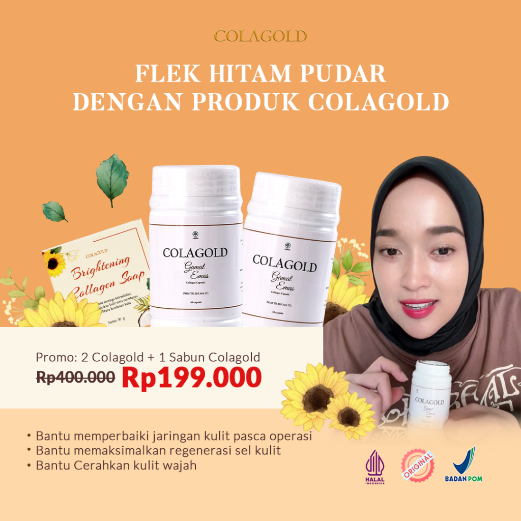 Kolagen Gold Obat Pemutih Badan Colagold Colagen ORI Glutacid D Vine Collagen Original 100% Ori Cola