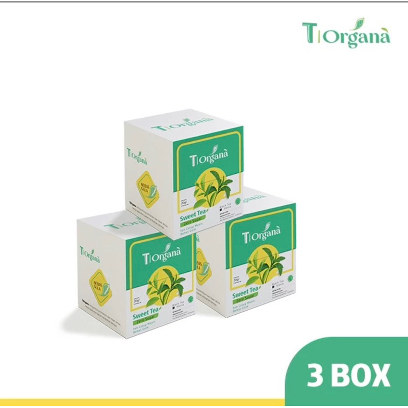 

T|OrganaOriginall bundle 3pack@10pc//tehmanis tanpa gula alami dari daun stevia