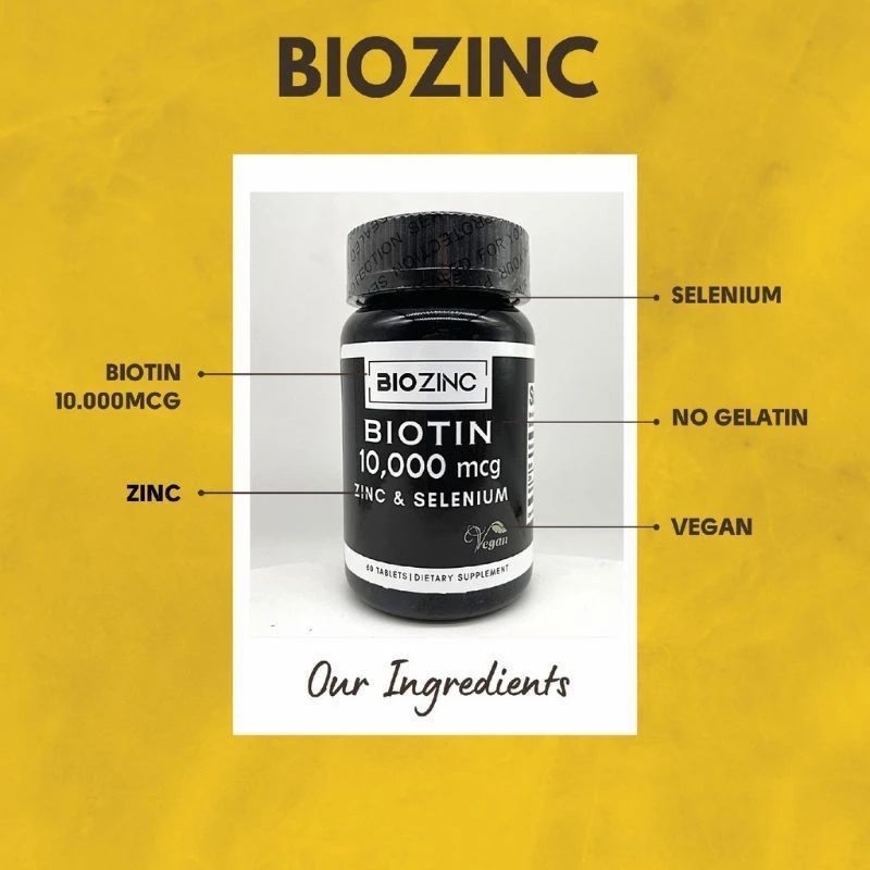 BIOZINC BIOTIN 10,000 mcg (bisa cod)