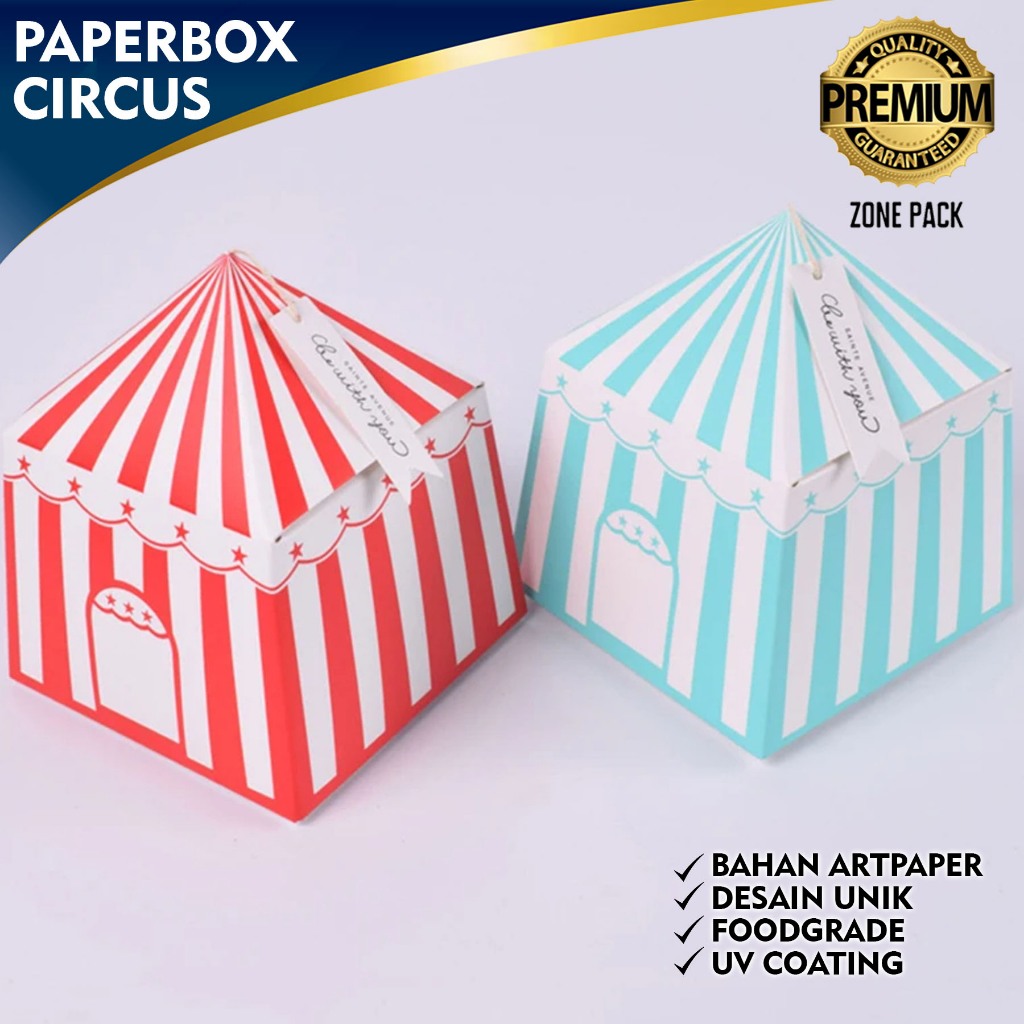 

Box Karton Circus | Paper Box Motif Circus | Box Hampers Gift | Kotak Hadiah Souvenir Box