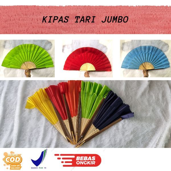 COD / Kipas Tangan Kipas Bambu Tari Ukuran Jumbo | Kipas Tari | Kipas Souvenir | Kipas Tangan Tari K