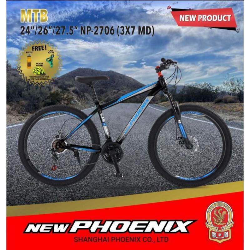SEPEDA GUNUNG / SEPEDA GUNUNG NEW / SEPEDA GUNUNG Phoenix 26 Inch 3x7 Speed