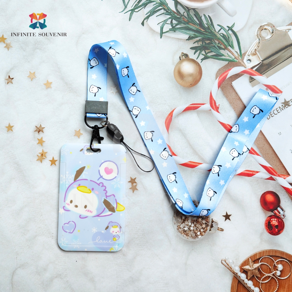 (N004) NAME TAG SANRIO  TALI GANTUNGAN  / CARD HOLDER / NAME TAG ID CARD / ID CARD KARAKTER TALI / P