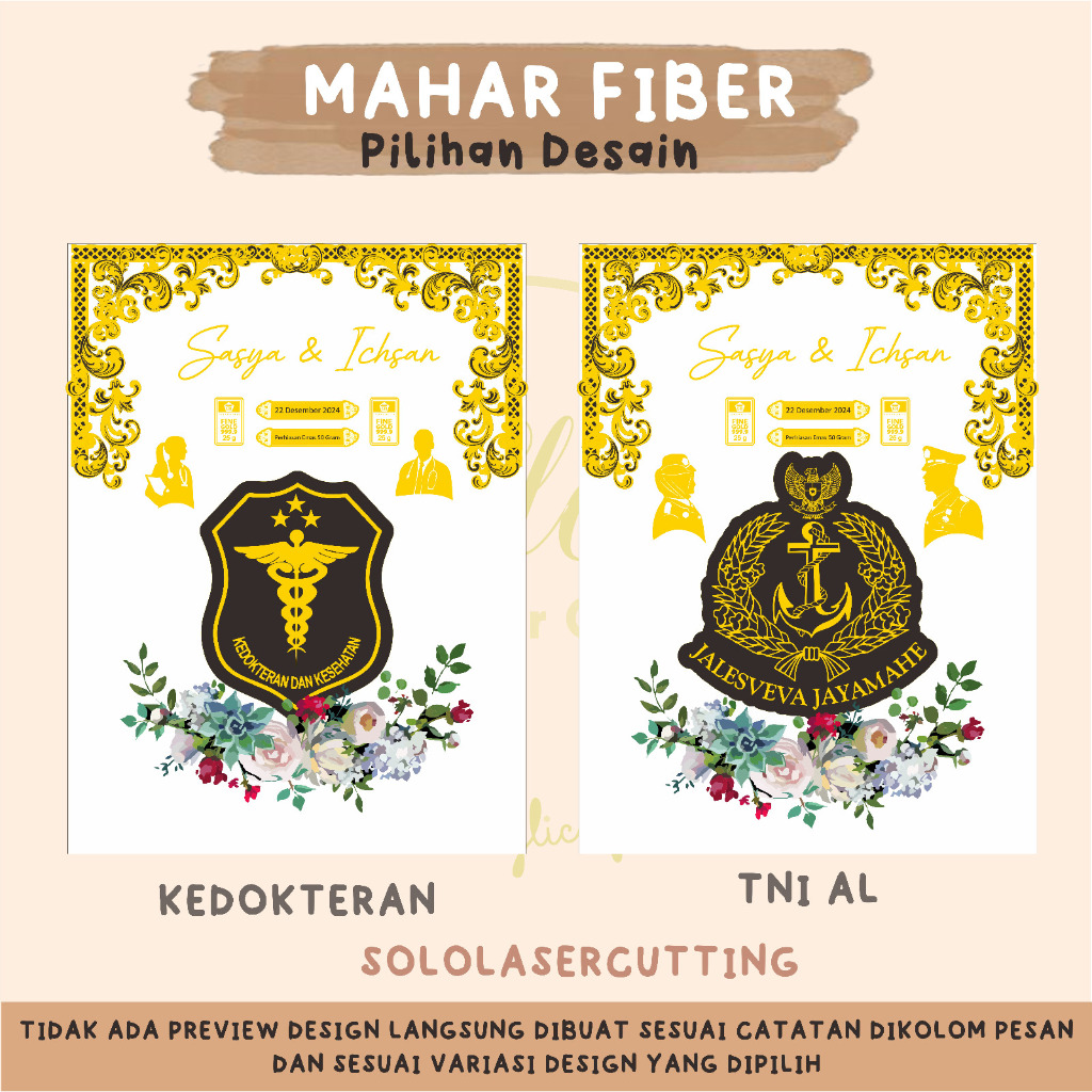 PIGURA MAHAR PROFESI FIBER Mahar Pernikahan GIFT ANNIVERSARY BIRTHDAY PIGURA Mahar Rustik /Mahar