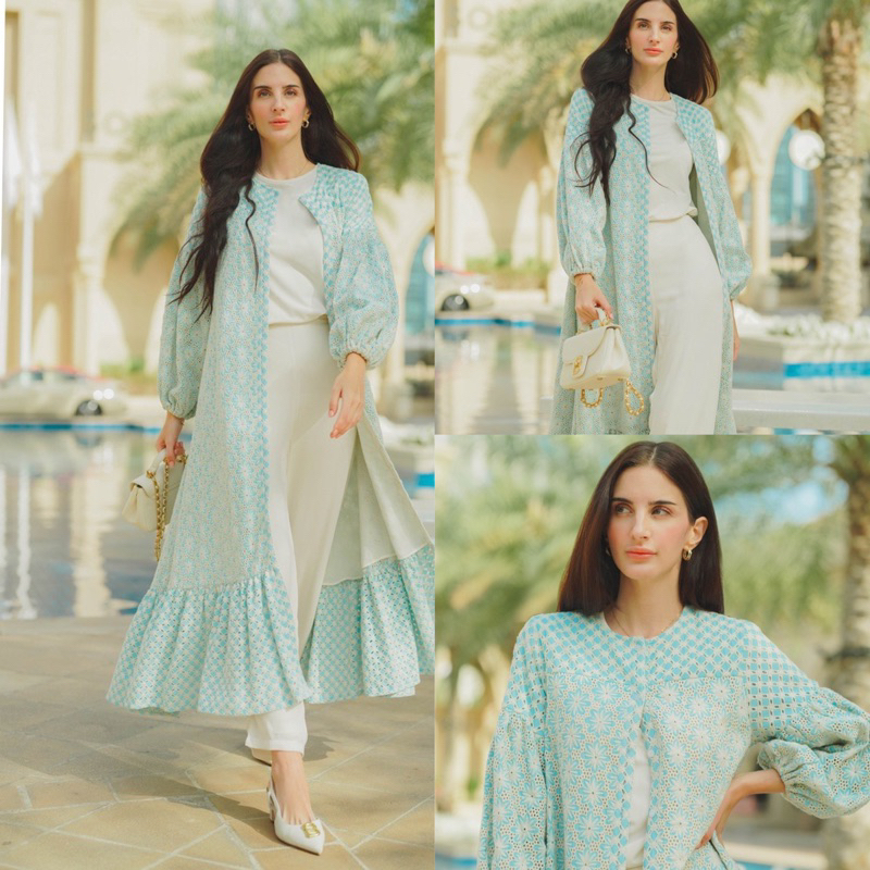 New Benang Jarum x Buttonscarves Ziana Maxi Dress - Blue M