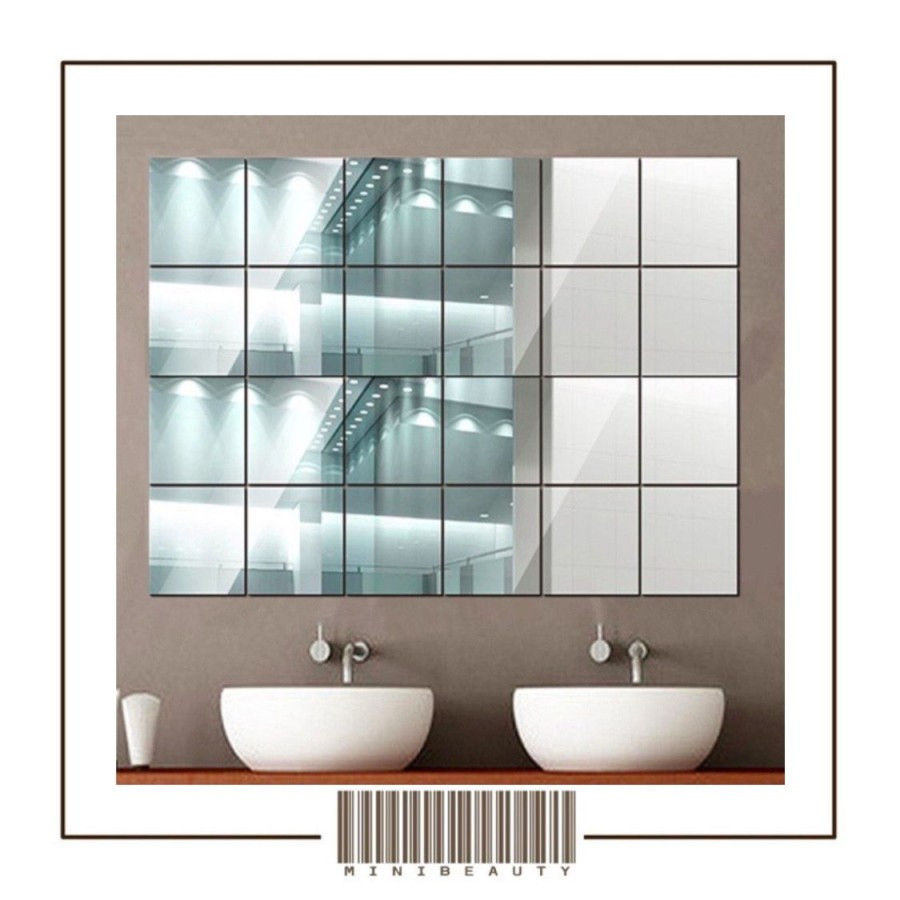 Stiker kaca persegi hiasan dinding rumah