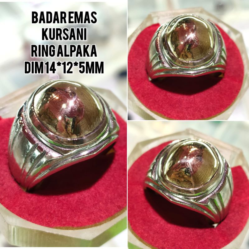 CINCIN BATU BADAR EMAS KURSANI KUNO RING ALPAKA SUPER
