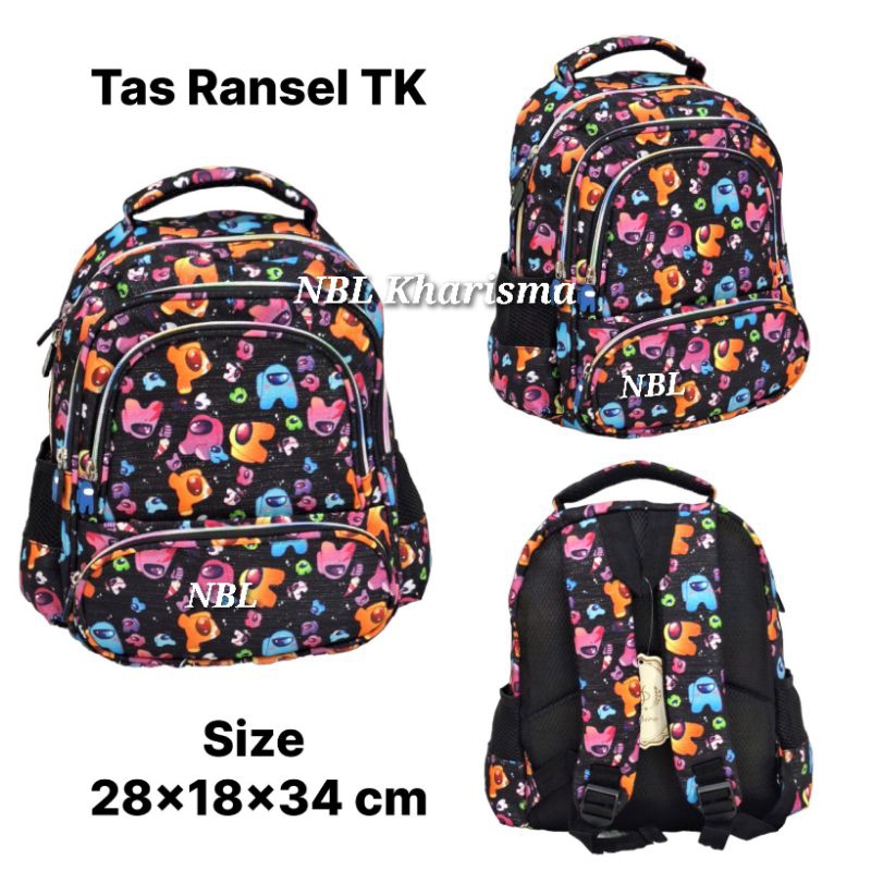 Tas Anak Tk,Ransel Tk Dino & Among us Produk Import