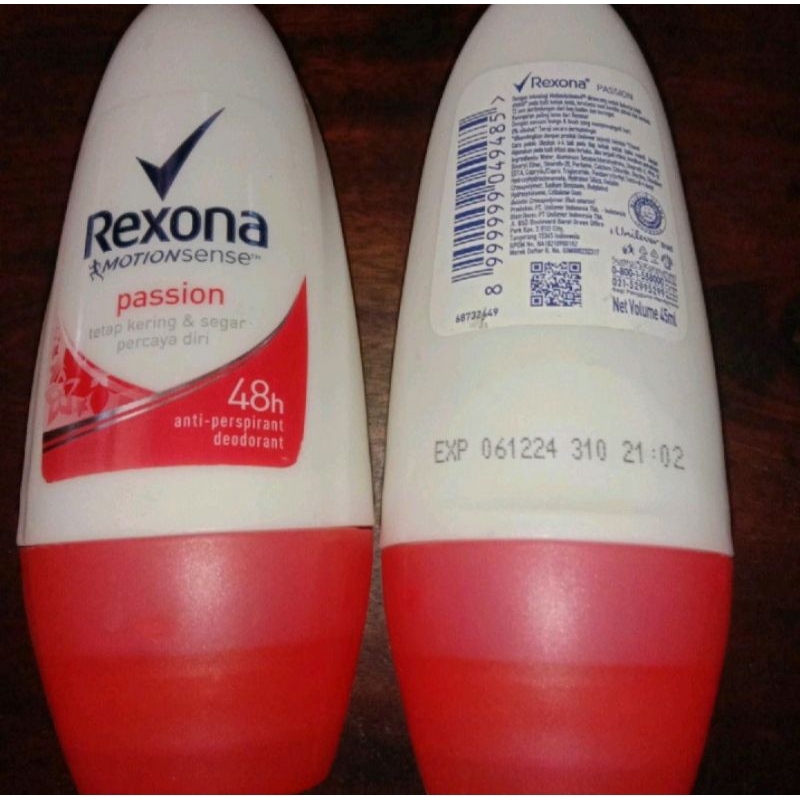 Rexona Motion Sense Passion Deodorant 45Ml, Rexona Motion Free Spirit 45Ml, Rexona Advanced Brighten