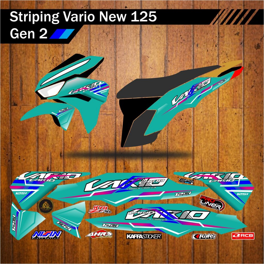 Stiker Striping Vario 125 New Terbaru Variasi Desain Simple - Striping Vario New 125 Motif Simple El