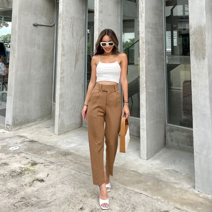 Promthong (พรหมทอง) KST79 Celana High Waist 7/9 Wanita