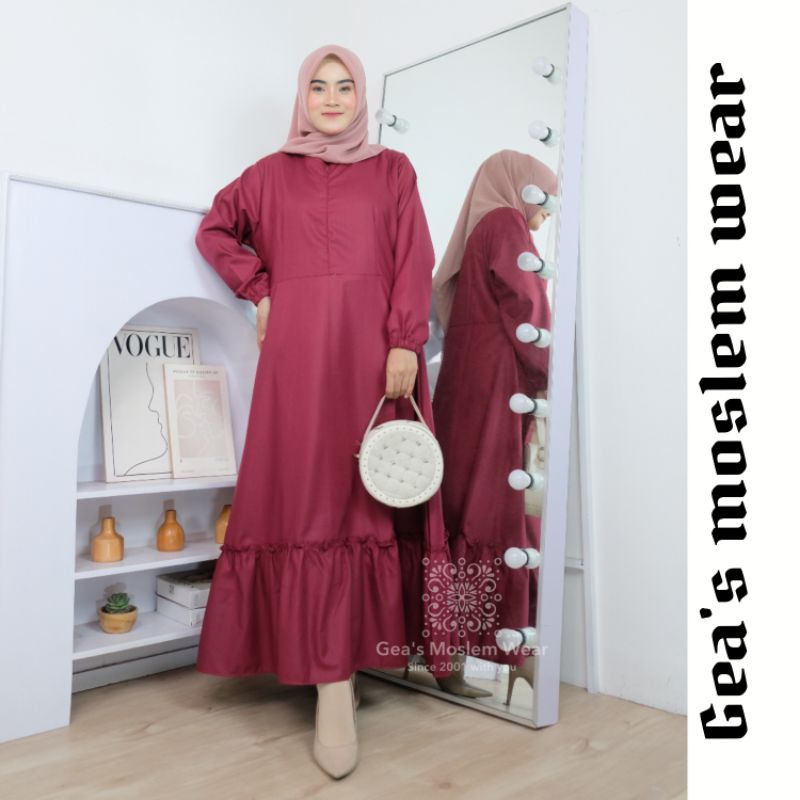 Gamis super jumbo LD 140 rempel bawah busui toyobo fodu premium busui bigsize