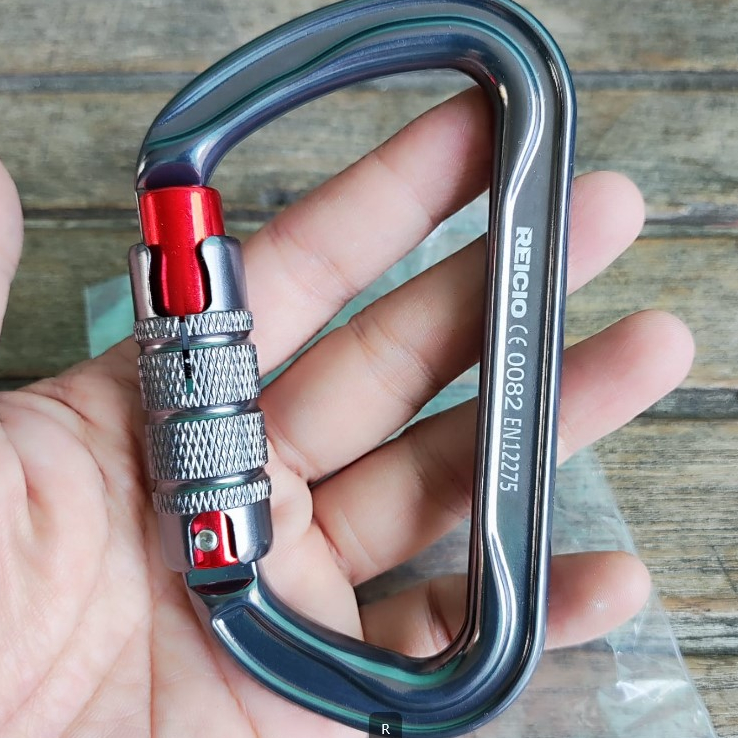 Terlaku, Reicio D-type Triact-lock carabiner, climbing rescue 30KN Aluminum.