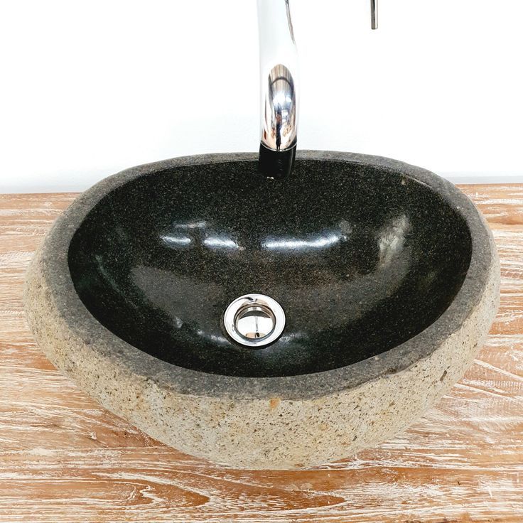 wastafel batu kali 35 cm / washtafel river stone / wastafel batu alam