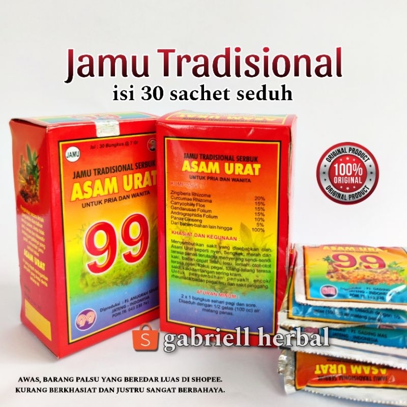 JAMU ASAM URAT 99 TRADISIONAL ASLI