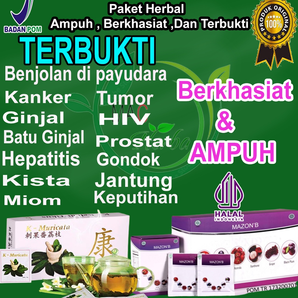 K Muricata dan Mazon B ORIGINAL Obat Herbal Kista dan Miom Terbukti Ampuh Mengobati Kanker Serviks S