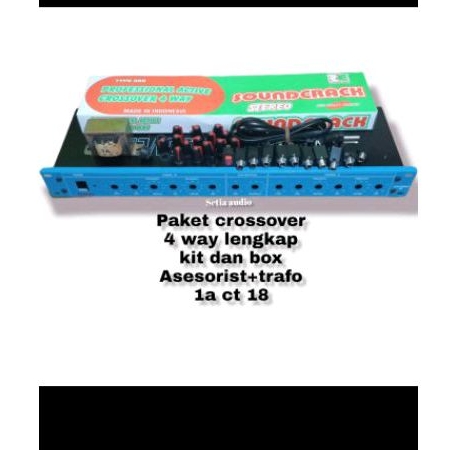 kit crossover 4 way soundcrak paket lengkap kit box +trafo 1A ct18v