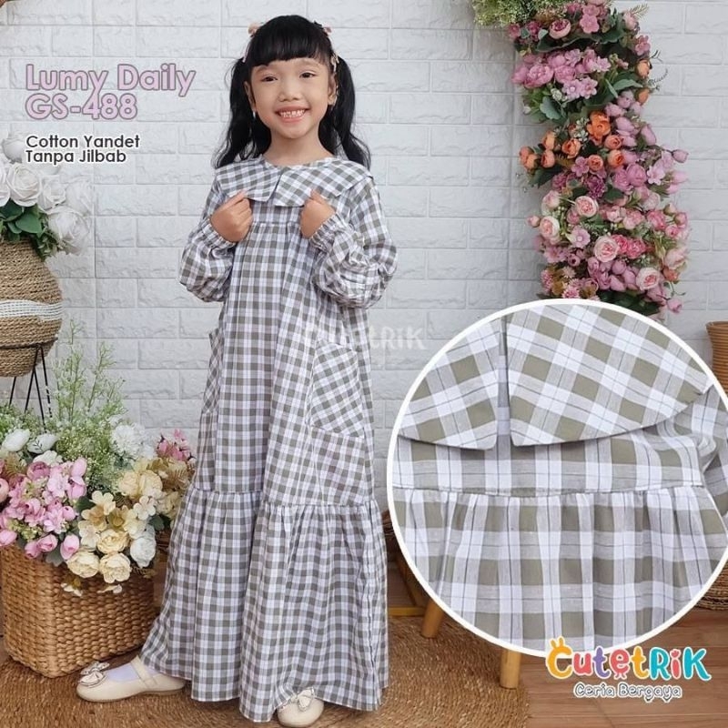 Gamis Daily cutetrik/gamis anak perempuan/gamis simple cutetrik