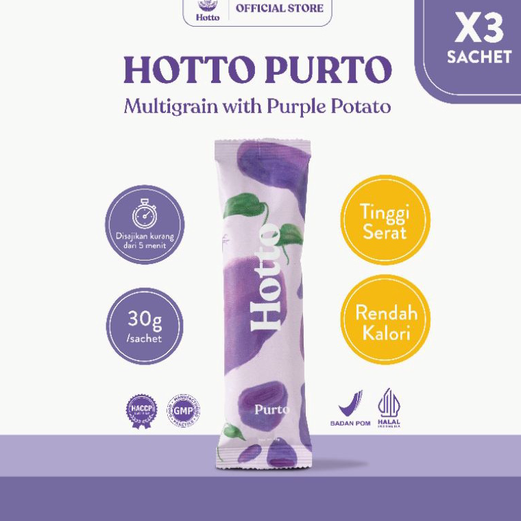 

6.6 Flash Sale [3 SACHET] Hotto Purto Multigrain with Purple Potato