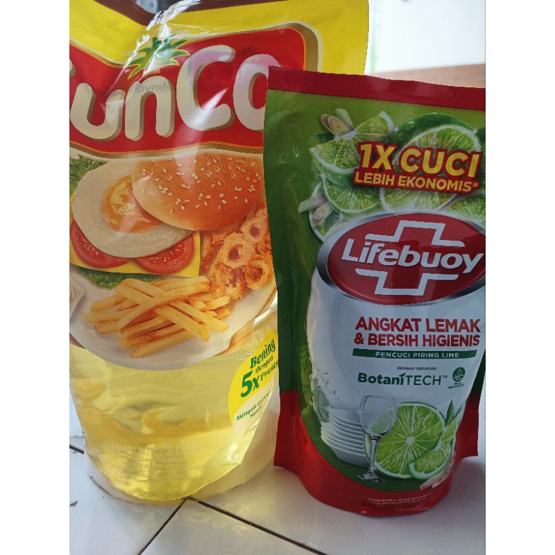 

sunco 2 liter +Lifebuoy pencuci piring