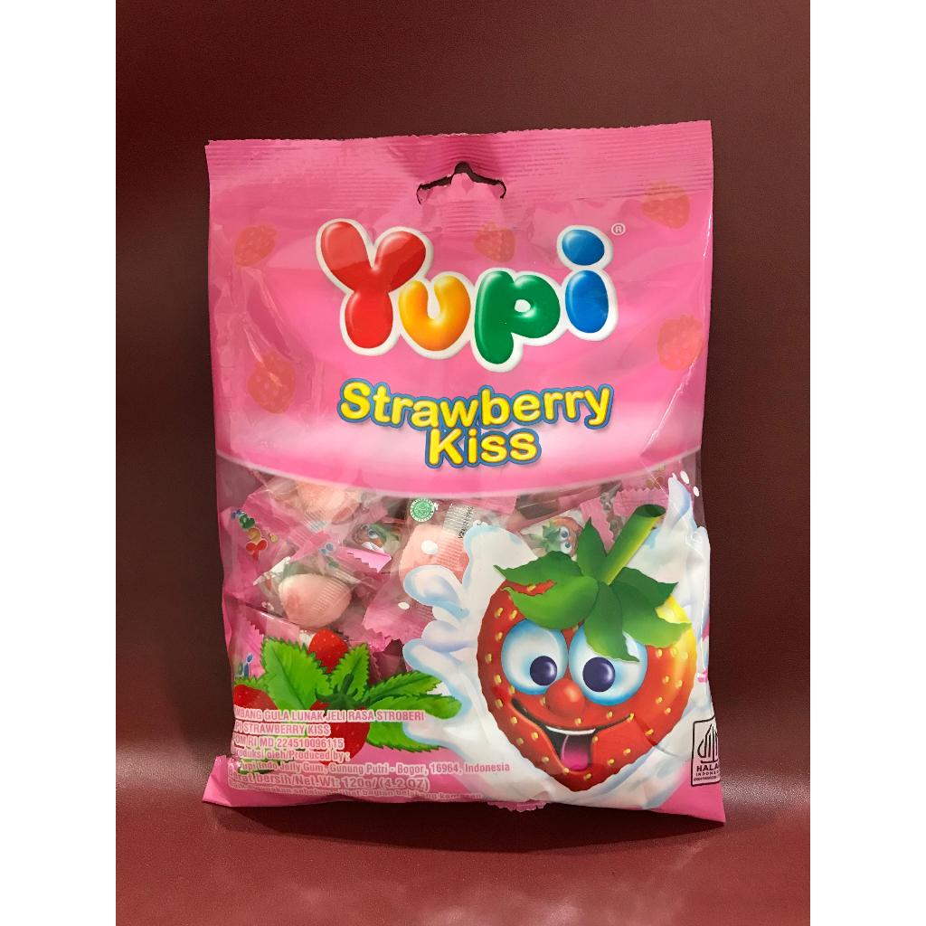 

Yupi Strawberry Kiss Pack 120G - Permen Yupi Rasa Strawberry