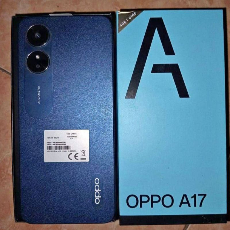 Oppo a17 4/64 resmi Indonesia (second normal)