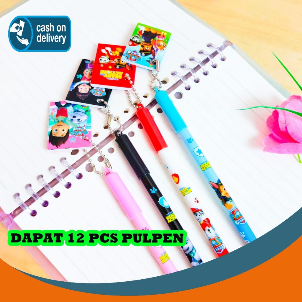 

12 PCS PULPEN GANTUNGAN BUKU PAW PATROL ANIMAL DOG CUTE ACTION PEN PENA BOLPEN BOLPOIN ANAK LUCU ALAT TULIS KANTOR SEKOLAH MURAH TERMURAH COD