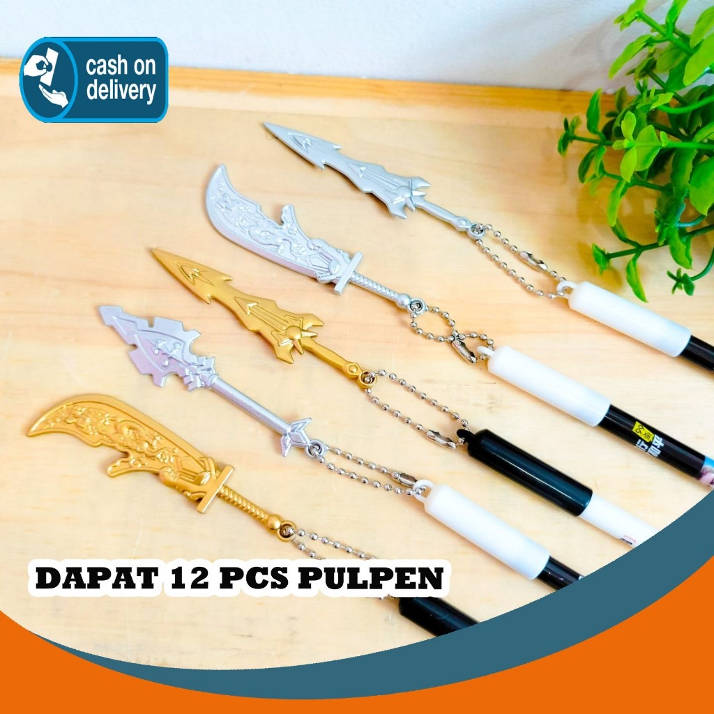 

12 PCS PULPEN GANTUNGAN PEDANG GAME PEACE PG-1037 SOLDIER PEN PENA BOLPEN BOLPOIN ANAK LUCU ALAT TULIS KANTOR SEKOLAH MURAH TERMURAH COD