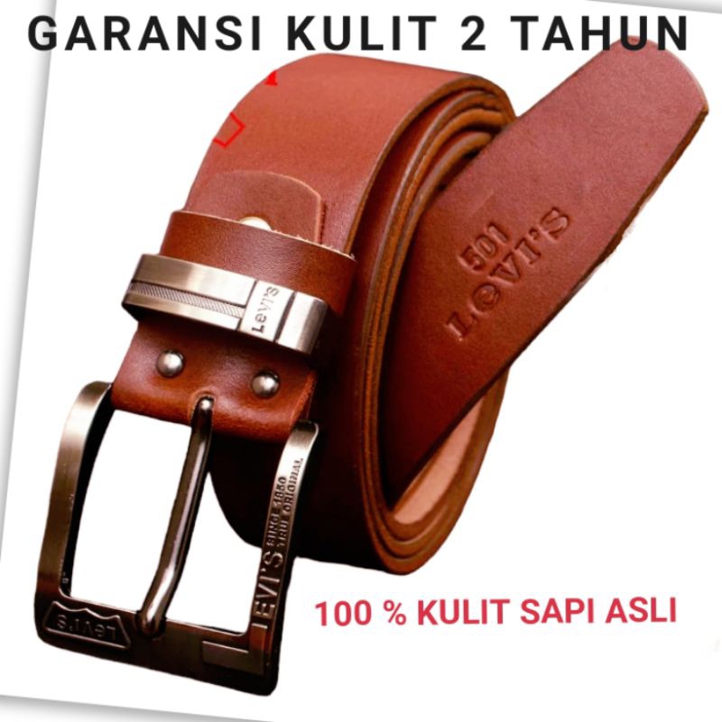 (COD)Ikat pinggang pria kulit Garut sabuk pria kulit gesper pria kulit