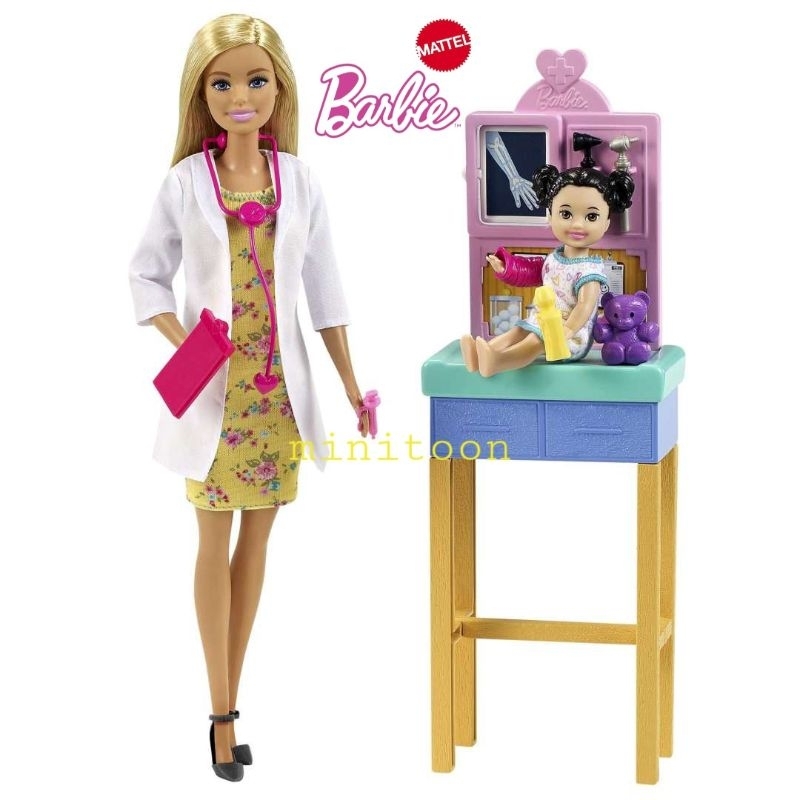 BARBIE PEDIATRICIAN BARBIE DOCTOR Original Mattel Bonekan Barbie Dokter Anak