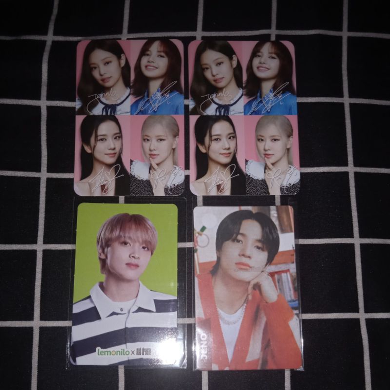 photocard blackpink oreo, jeno tos tos, haechan lemonilo