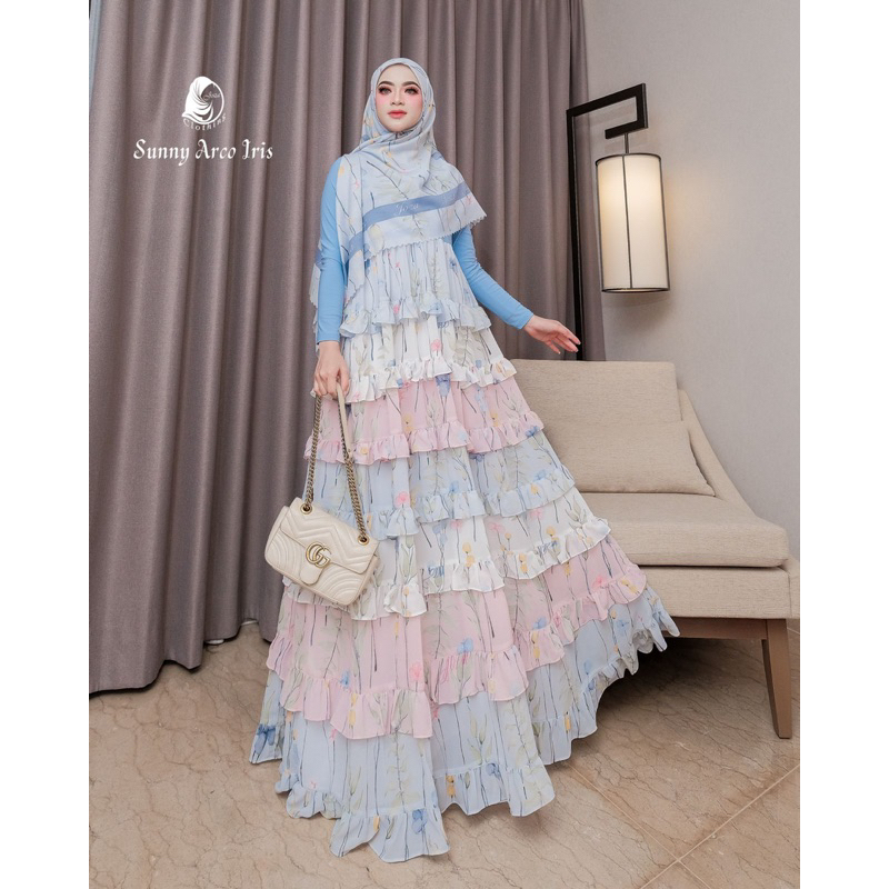 [ PO ] SUNNY ARCO IRIS BY JOZA ARINA GAUN MUSLIM MEWAH KONDANGAN GAMIS DRESS BUSUI