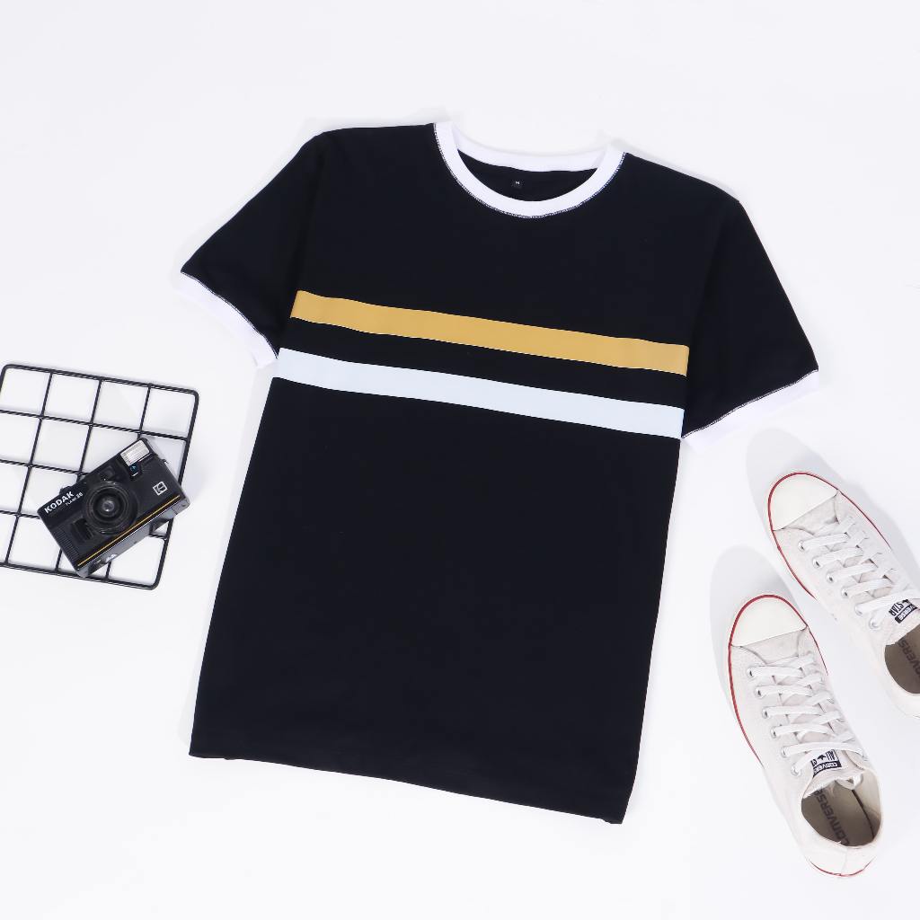 Baju Kaos Hitam Pria Terbaru 2024 Mewah Merk Brofash Cotton Combed 24s/ Baju Kaos Pria Lengan Pendek