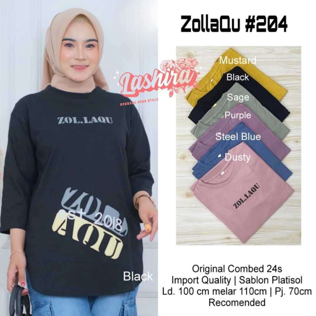 zolaqu-204 kaos jumbo ld 110 blouse bluss blus bluse baju atasan katun wanita perempuan cewek remaja