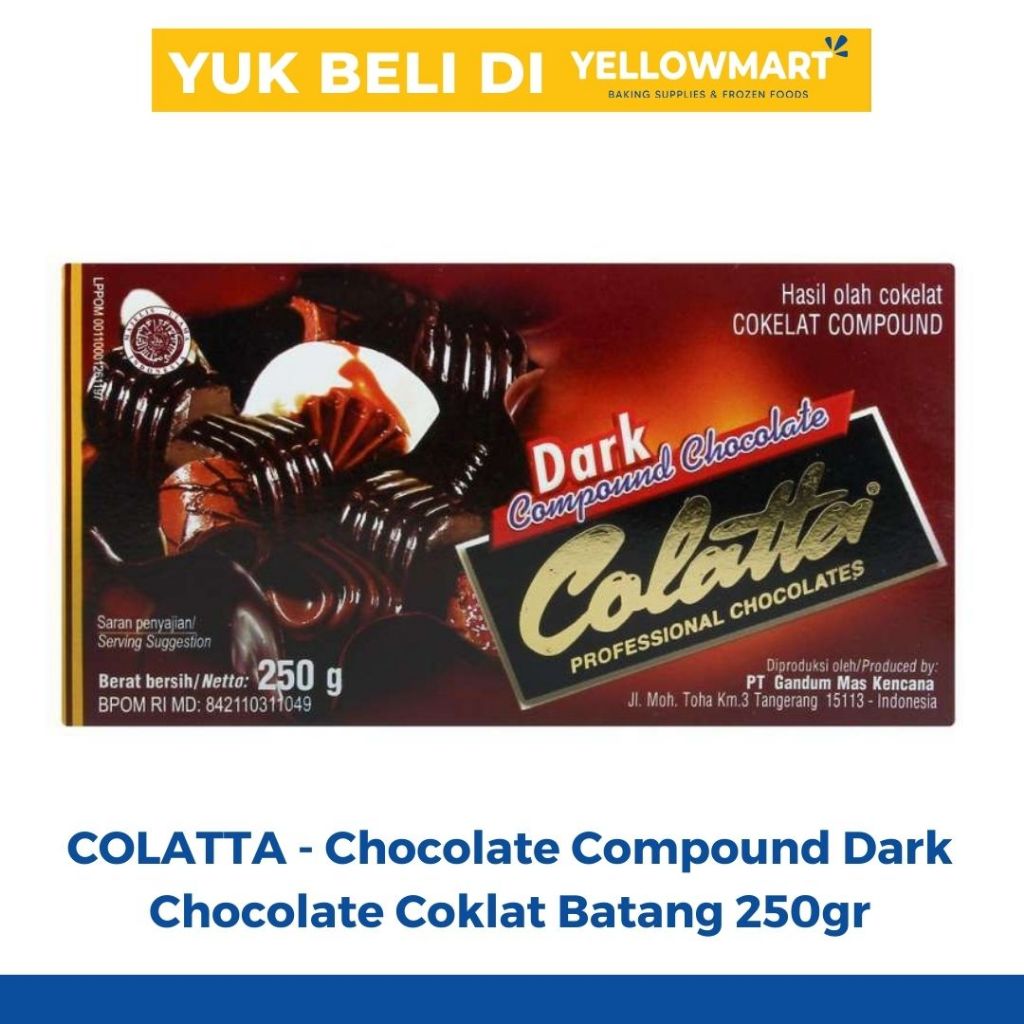 

COLATTA - Chocolate Compound Dark Chocolate Coklat Batang 250gr