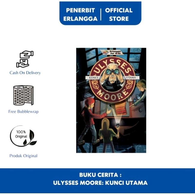 ORI buku novel Ulysses Moore kunci utama edisi terbaru penerbit Erlangga