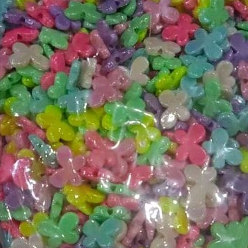 mote kupu pastel glossy sedang, mote pastel,  mote susu glossy, mote dof kilap