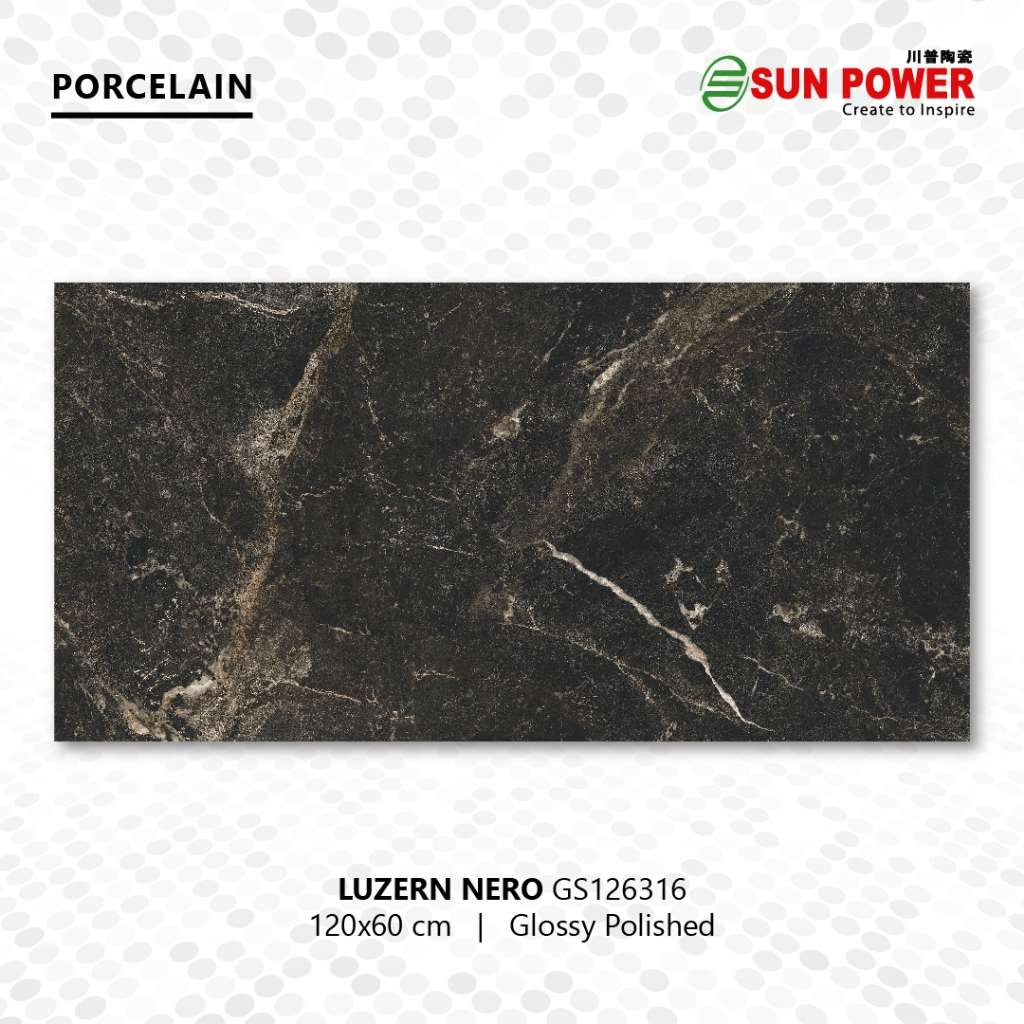 Granit Lantai &amp; Dinding Glossy Polished - Luzern 60x60 | Sun Power