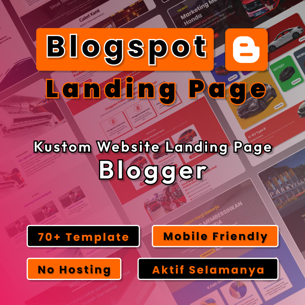 Kustom Landing Page Blogger | Aktif Selamanya, Tanpa Hosting, Responsive
