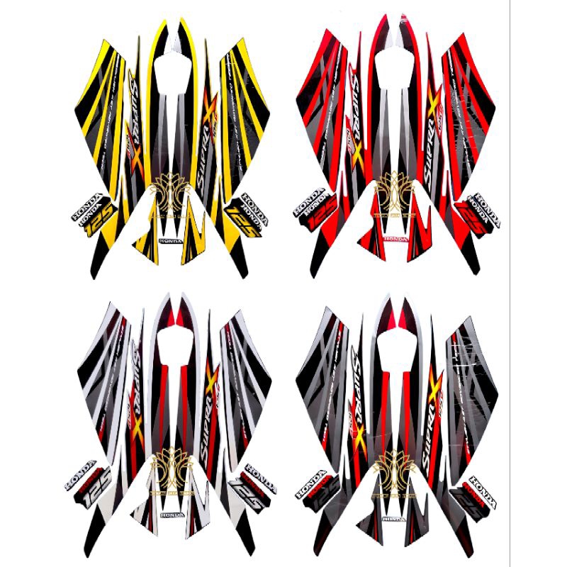 Stiker Striping Lis Les Motor Honda Supra X 125 D STD 2008 Standar