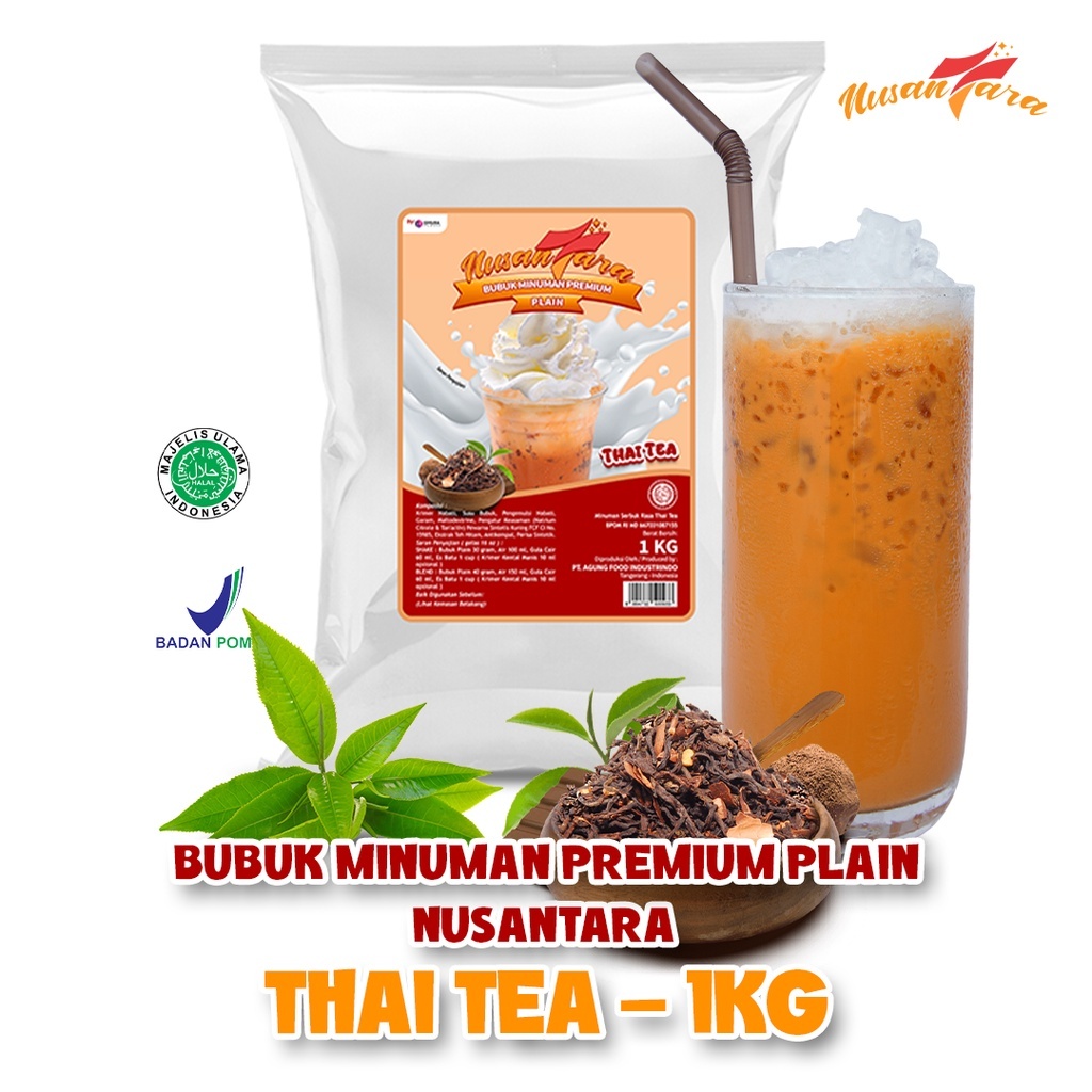 

Bubuk Minuman Premium Rasa Thai Tea 1KG / Thai Tea TANPA GULA - NUSANTARA POWDER - NUSANTARA