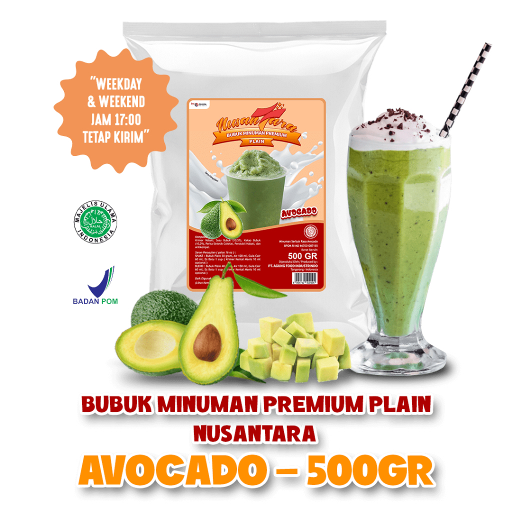 

Bubuk Minuman Premium Rasa Avocado 500Gr / Avocado TANPA GULA - NUSANTARA POWDER - NUSANTARA