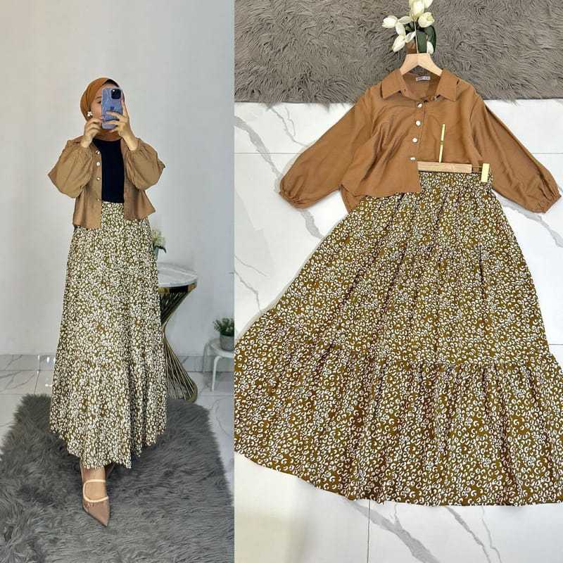 ONE SET ROK WANITA KEKINIAN KOREAN STYLE | SETELAN ROK WANITA KEKINIAN | SETELAN ROK | SETELAN ROK P