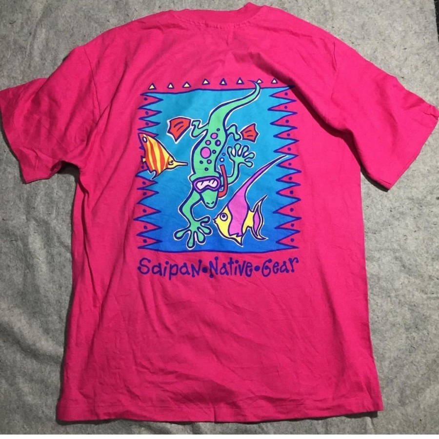 kaos vintage saipan native gear 1992 deadstock coogi mambo b kliban