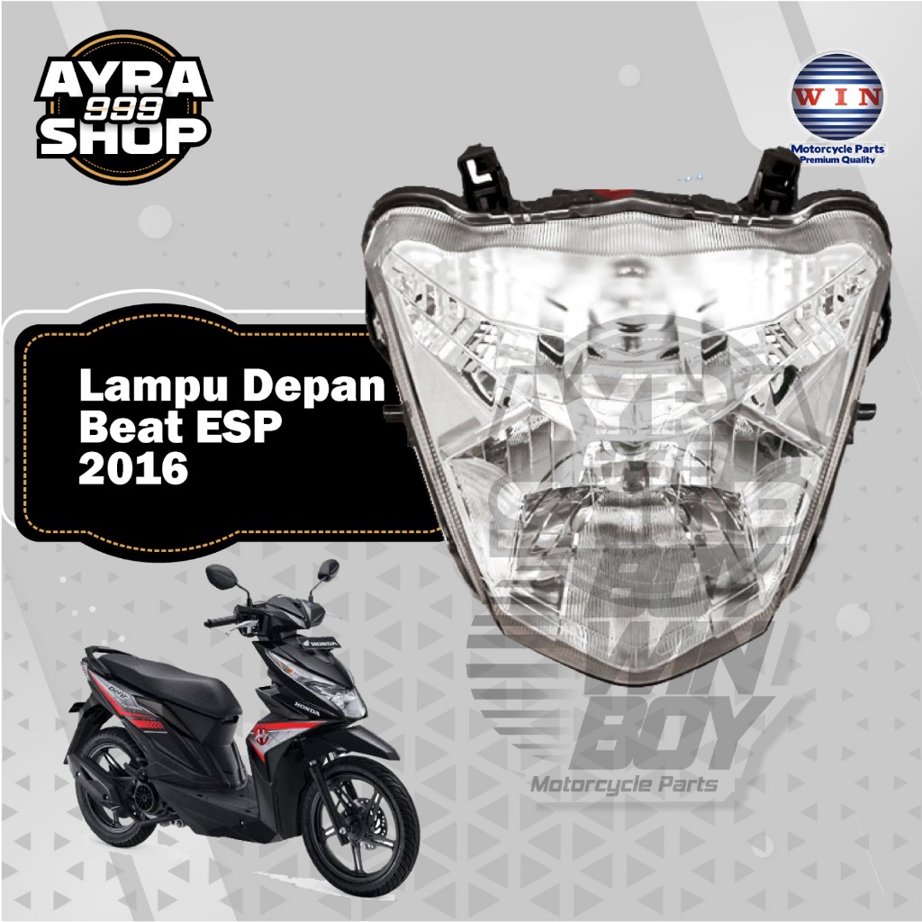 LAMPU DEPAN 1 SET PLUS REFLEKTOR UNIT HONDA BEAT ESP 16 MERK WIN.